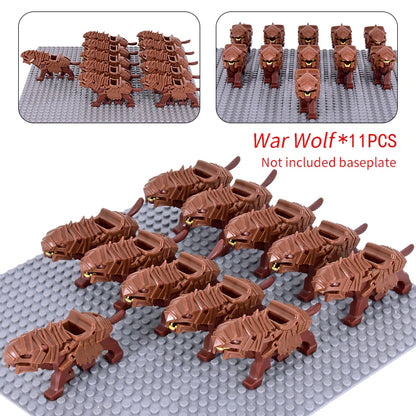 Medieval Military Sets Cavalry Figures War Horse Animals Building Blocks Parts Knight Weapons Accessories Toys for kids gifts Beauty World Shop