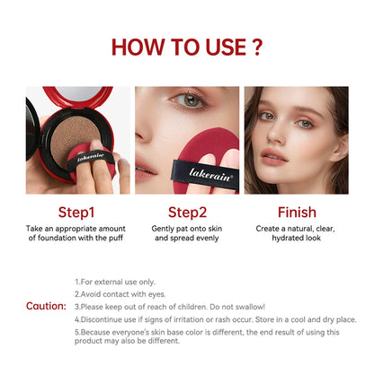 Sunscreen Cushion Foundation Fit Cushion Foundation Full Coverage Waterproof Long-lasting Concealer Long-lasting Makeup Beauty World Shop