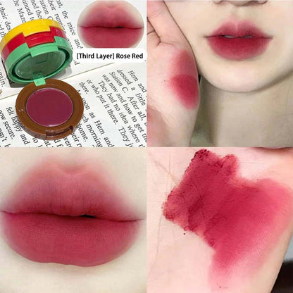 Cappuvini Velvet Lip Mousse - Matte Butter Formula, Long-Lasting Non-Drying, Cute Hamburger Design ,Compact and portable Beauty Trend Shop
