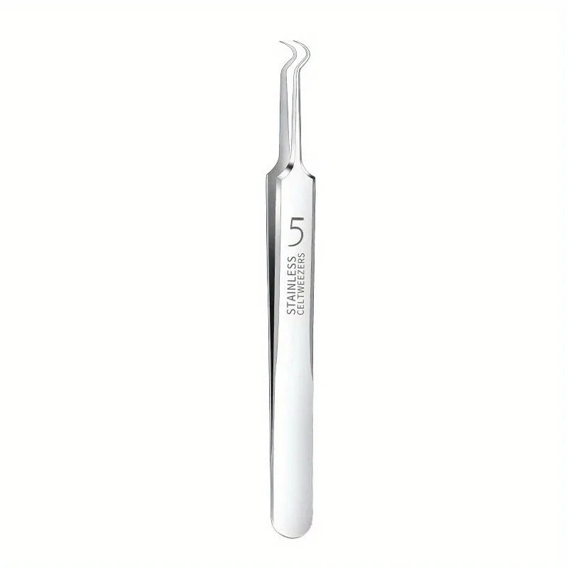 Easy-To-Use Stainless Steel Acne Extractor Set - Hypoallergenic Beauty Tweezers For Clear Skin, Perfect For Beginners Beauty Fashion