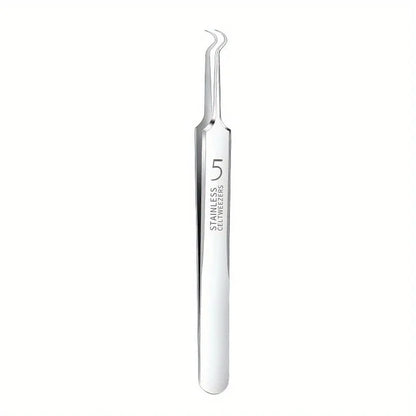 Easy-To-Use Stainless Steel Acne Extractor Set - Hypoallergenic Beauty Tweezers For Clear Skin, Perfect For Beginners Beauty Fashion