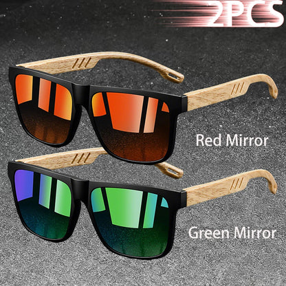 Fashion Vintage Square Square Frame Sunglasses Men Women Fishing Driving Man Luxury Brand Designer Sun Glasses  Eyewear Beauty World Shop