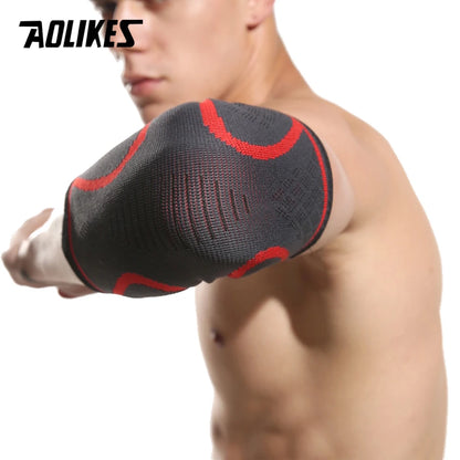 AOLIKES 1PCS Elbow Support Elastic Gym Sport Elbow Protective Pad Absorb Sweat Sport Basketball Arm Sleeve Elbow Brace Beauty World Shop
