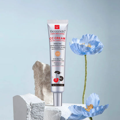 45ml Color Correcting CC Cream Facial Centella Asiatica Repair BB Cream Natural Concealer Whitening Liquid Foundation Cosmetics Beauty World Shop