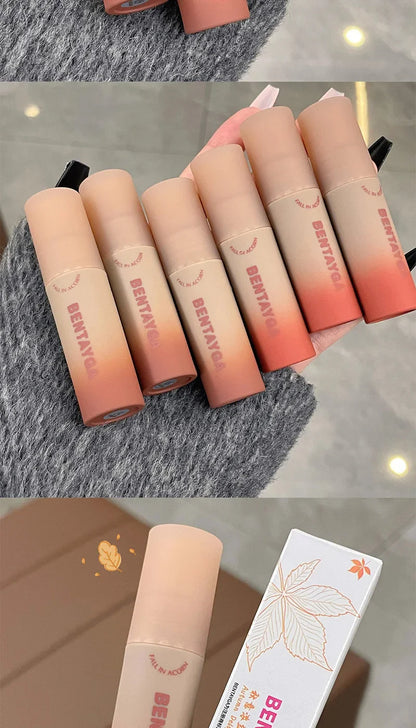 BENTAYGA Autumn Velvet Lip Mud — Matte Finish, Skin-Tone Enhancing Lip Tint, Versatile Nude Makeup, Budget-Friendly for Students Beauty Trend Shop