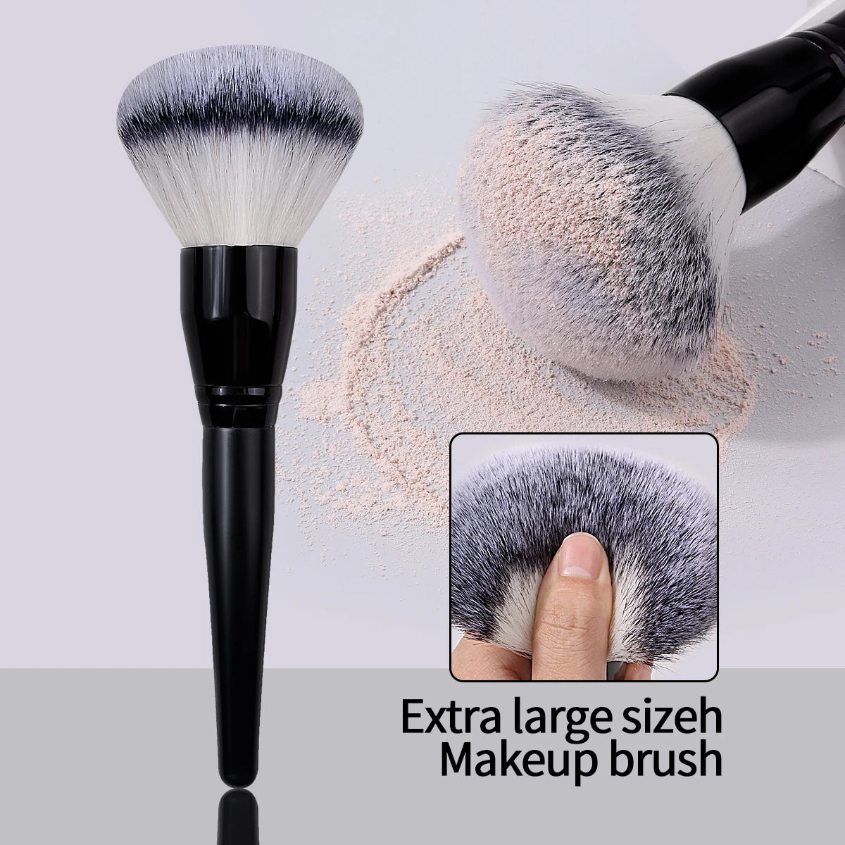 1pcs ultra large loose powder brush, high-end multifunctional setting brush for facial makeup, soft makeup brush tool Beauty World Shop