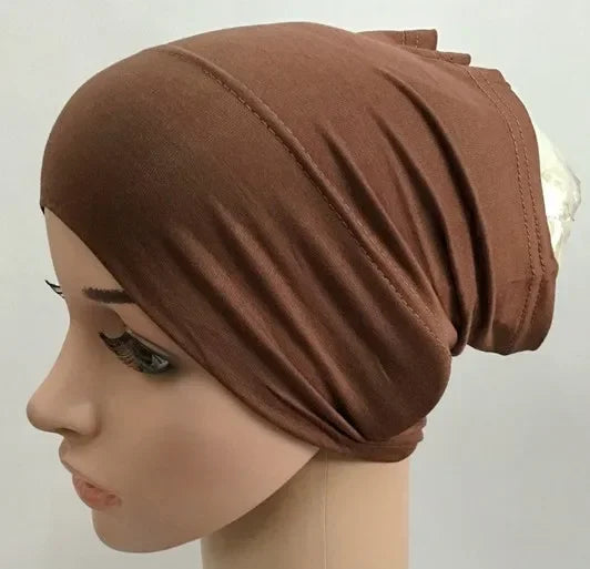 2020 soft modal inner Hijab Caps Muslim stretch Turban cap Islamic Underscarf Bonnet hat female headband tube cap turbante mujer Beauty World Shop