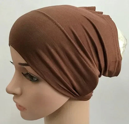 2020 soft modal inner Hijab Caps Muslim stretch Turban cap Islamic Underscarf Bonnet hat female headband tube cap turbante mujer Beauty World Shop
