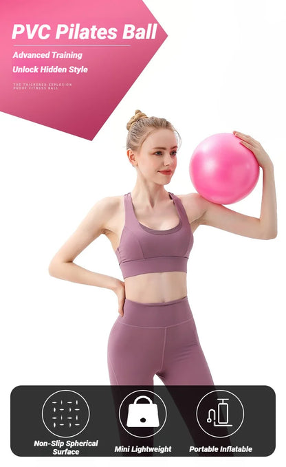 Yoga Pilates Explosion-Proof Ball Exercise Gymnastic Fitness Balance Gym Core Indoor Training Mini Balls Small Therapy Improves Beauty World Shop