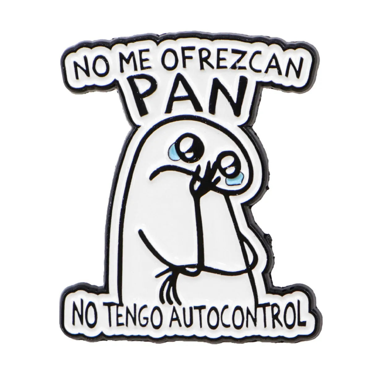 Funny Spanish Quotes Enamel Pin Sad Character Brooch Pines Lapel Pins Badge Clothing Accessories Fashion Jewelry Friends Gifts Beauty World Shop