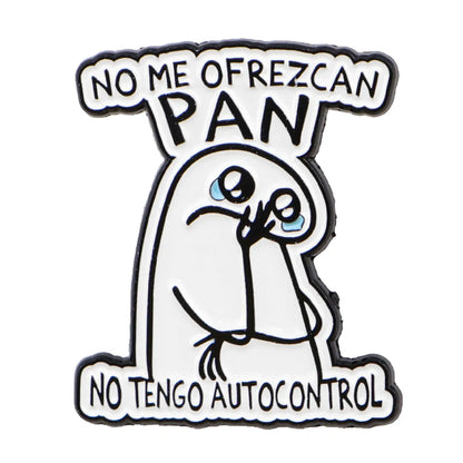 Funny Spanish Quotes Enamel Pin Sad Character Brooch Pines Lapel Pins Badge Clothing Accessories Fashion Jewelry Friends Gifts Beauty World Shop