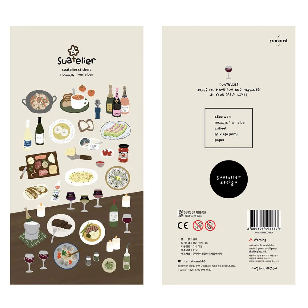 Korean Import Original Suatelier Collection Kawaii Daily Stickers Scrapbooking Diy Journal Stationery Sticker Deco Art Supplies Beauty World Shop