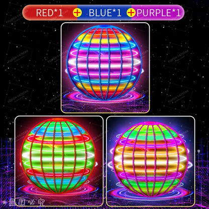 Flying Ball Children's Hand Controlled Color LED Cosmic Globe 360 ° Rotating Suspension Ball Suitable for Indoor and Outdoor Toy Beauty World Shop