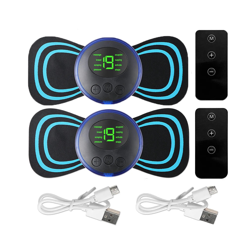 Mini Portable EMS Neck Massager Electric Neck Stretcher For  Cervical Muscle Pain Relief And Shoulder Relaxation Massage Patch Beauty World Shop