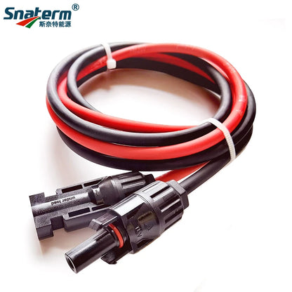 1 Pair Solar Panel Extension Cable Copper Wire Black and Red with solar Connector Solar PV Cable 6/4/2.5 mm2 10/12/14 AWG Beauty World Shop