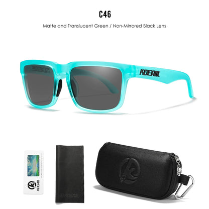 KDEAM Men's Polarized Sunglasses Square Casual Outdoors Sun Glasses Women Unisex Sunglass For Couple With Zipper Case Beauty World Shop