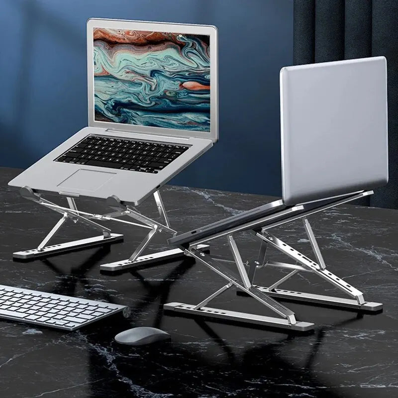 Laptop Stand For Macbook Folding Adjustable Aluminum Computer Pc Tablet Stand Notebook Tablelaptop Holder Heat Dissipation Beauty World Shop