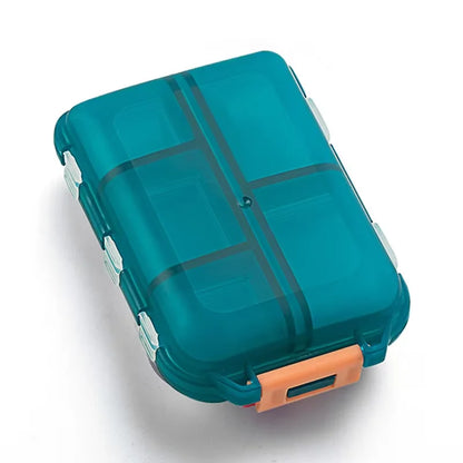 Portable Colorful 3 Spaces Medicine Case Health Care Container Case Pill Box Splitters Travel Pill Box Tiny Box Easy to Carry Beauty World Shop