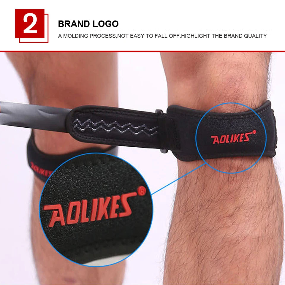 AOLIKES 1PCS Knee Braces for Knee Pain,Patella Knee Support Strap,Adjustable Patellar Tendon Stabilizer Band for Basketball Beauty World Shop
