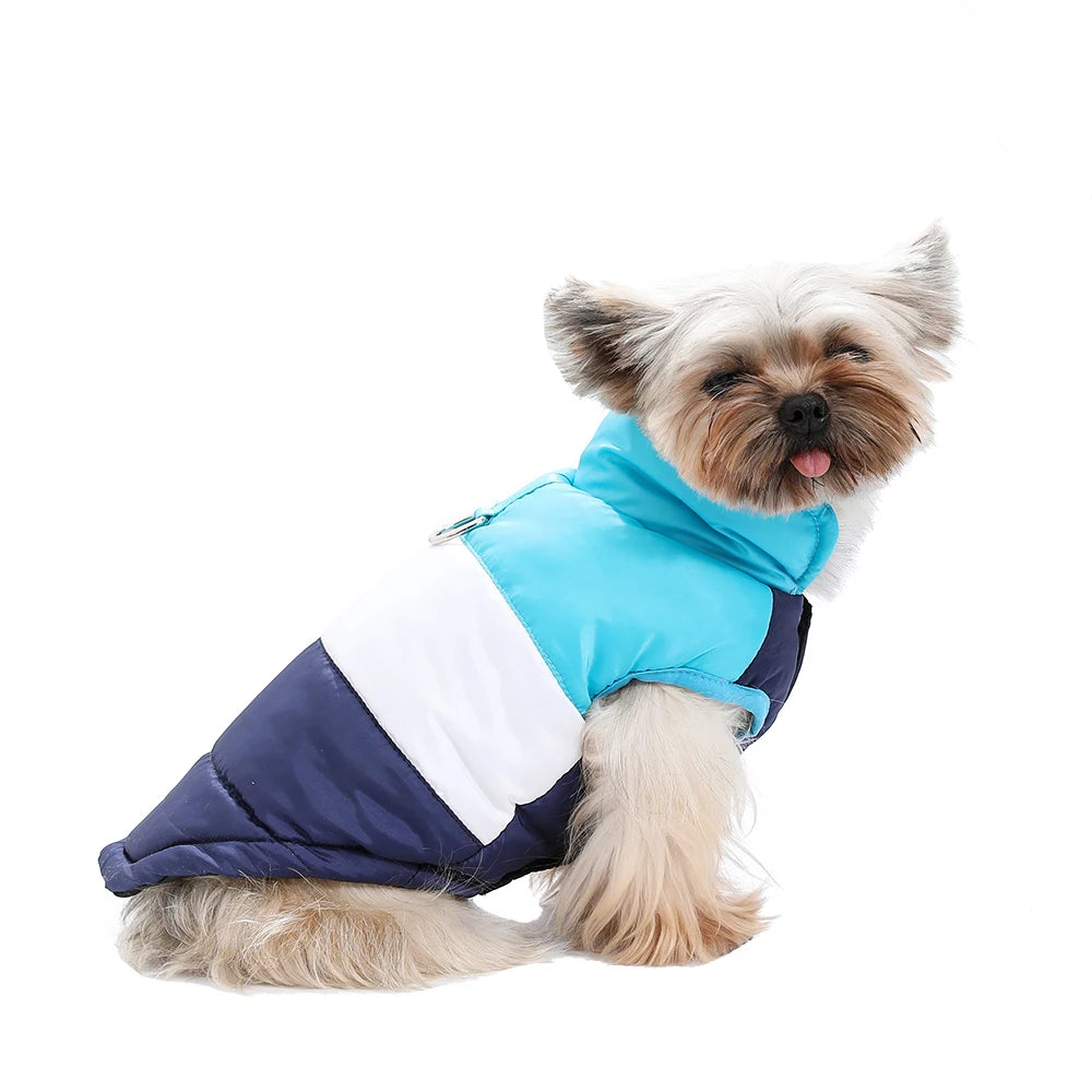 Dog Clothes For Autumn Winter Warm Pets Jacket With D-ring Outdoor Waterproof Puppy Vest Coat For Small Medium Dogs Yorkshire