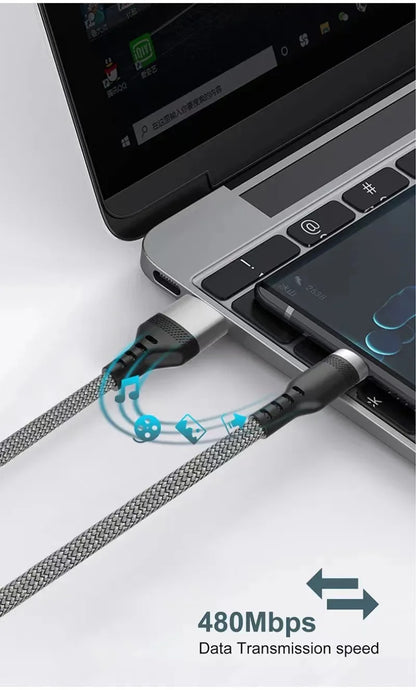 USB TYPE C Cable 5A Super Fast Charge Cable for iPhone 15 16 17 Full range Huawei Samsung oppo oneplus Universal USB C Extension Beauty World Shop