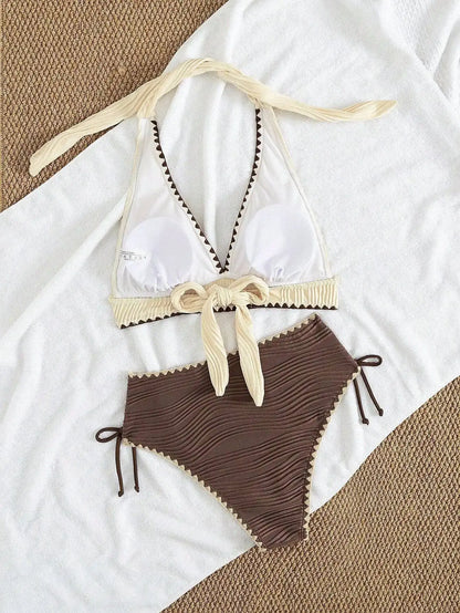 Sexy High Waist Bikinis Women's Swimwear Female Swimsuit For Swim Wear Bathing Suits Brazilian Bikini Set Beachwear Pool Bather Beauty World Shop