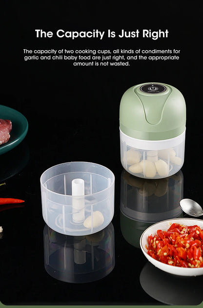 250ml Garlic Masher Crusher Electric Kitchen Food Chopper USB Portable Meat Grinder Vegetable Chopper for Kitchen Gadgets Beauty World Shop