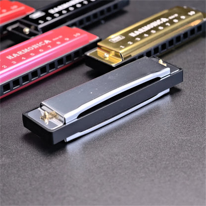 Miwayer 10 Holes Harmonica Key of C ,  Colorful Metal Shell  with Case for Beginner Students Kids Gift with Case Beauty World Shop