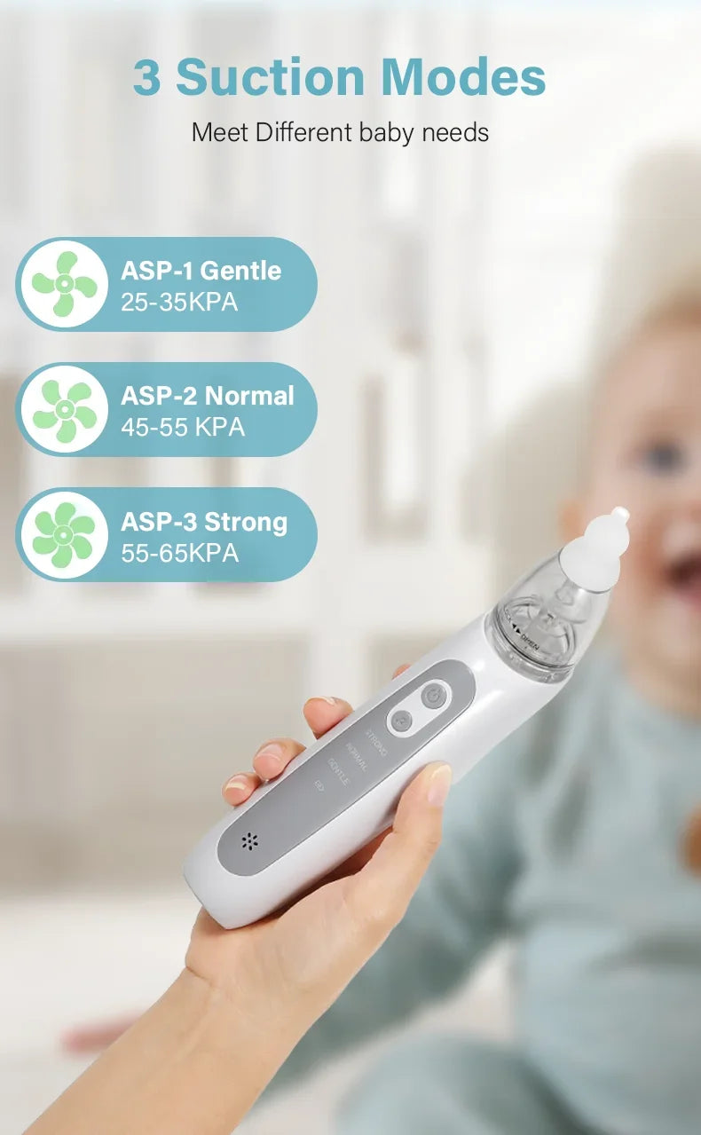 Nasal Aspirator for Baby Electric Nose Aspirator for Toddler Nose Sucker Automatic Nose Cleaner with Music and 3 Silicone Tips Beauty Trend Shop