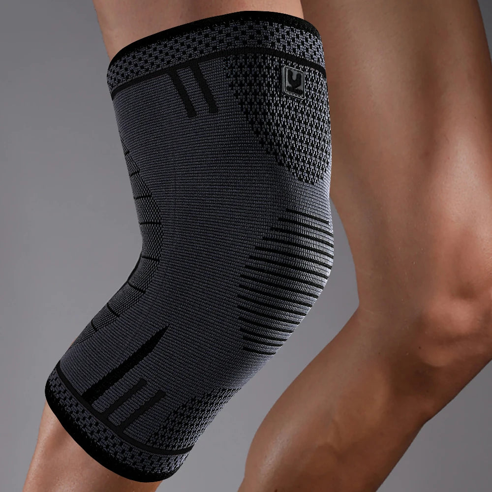 1 Pcs Compression Knee Support Sleeve Elastic Breathable Knee Pads Brace Springs Gym Sports Protector Basketball Volleyball Run Beauty World Shop