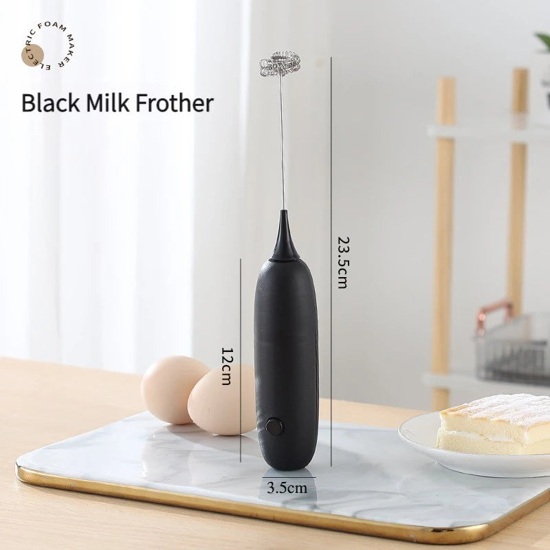 1PC Battery Model Handheld Egg Beater Froth Mixer Kitchen Automatic Coffee Milk Foaming Mixer Kitchen Whisk Tools Beauty World Shop