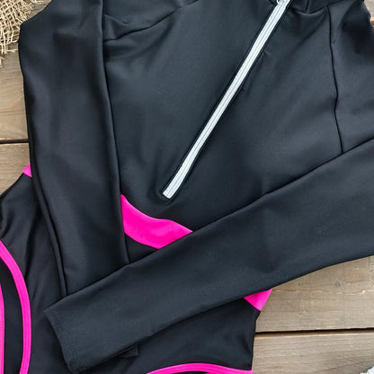 2026 Surfing Sport Swimsuit Long Sleeves Women One Piece Swimsuit  Swimwear Solid Monokini Bathing Suit Tropical Bodysuit Female Beauty World Shop