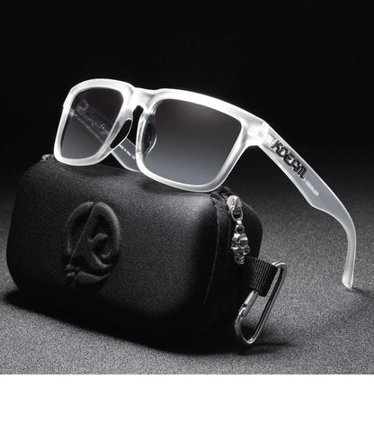 KDEAM Men's Polarized Sunglasses Square Casual Outdoors Sun Glasses Women Unisex Sunglass For Couple With Zipper Case Beauty World Shop