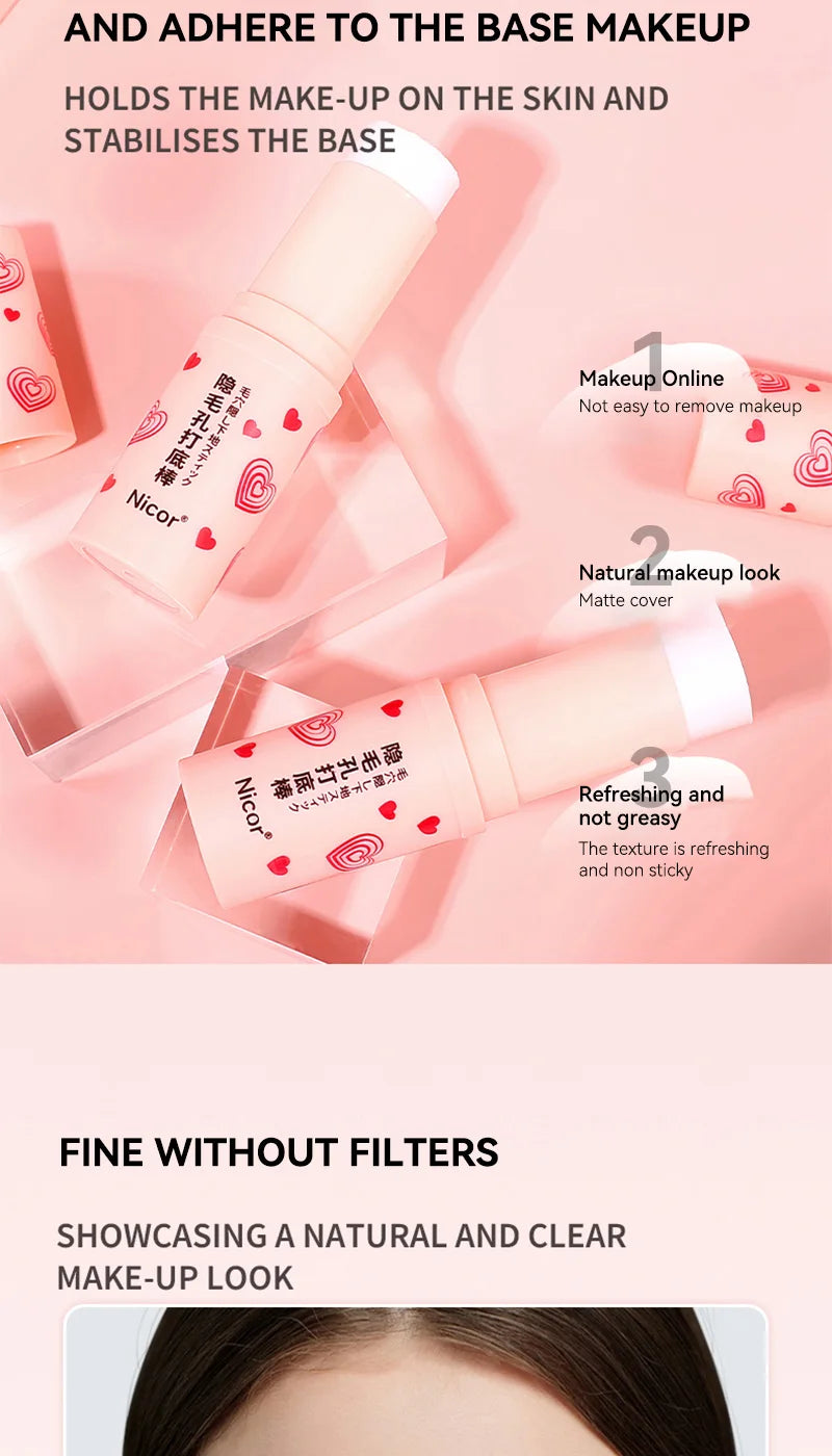 Pre-makeup isolation base stick, less prone to powder sticking, natural makeup effect, matte coverage, and long-lasting makeup Beauty Trend Shop