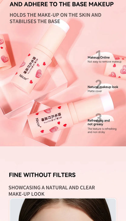 Pre-makeup isolation base stick, less prone to powder sticking, natural makeup effect, matte coverage, and long-lasting makeup Beauty Trend Shop