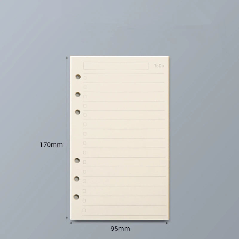 45 Sheets A5 A6 A7 Loose Leaf Notebook Refill Spiral Binder Inner Page Line Blank craft  Grid Inside Paper Stationery Beauty World Shop