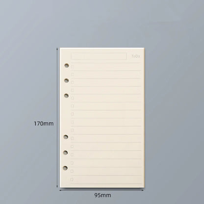 45 Sheets A5 A6 A7 Loose Leaf Notebook Refill Spiral Binder Inner Page Line Blank craft  Grid Inside Paper Stationery Beauty World Shop