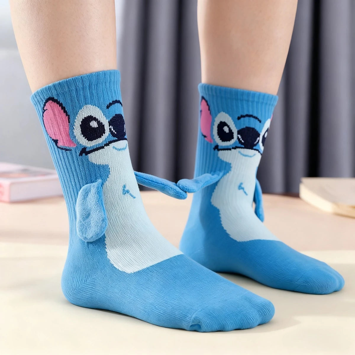 Disney Stitch Crew Socks Kawaii Soft Cotton Blend for Adults Kids Daily Wear Christmas Birthday Gift Beauty World Shop