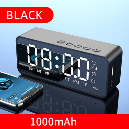 Alarm Clock Radio FM Bluetooth Speaker Portable Subwoofer Caixa De Som Sound Box Music Wireless Mini Woofers Bocina Lamp Column