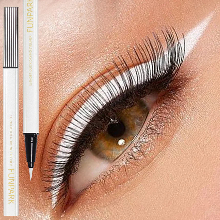 1PC White Liquid Eyeliner Pen Matte Long Lasting Waterproof Eye Liner Pencil Quick-drying Non-smudge Eye Makeup for Women Cosmet Beauty Trend Shop