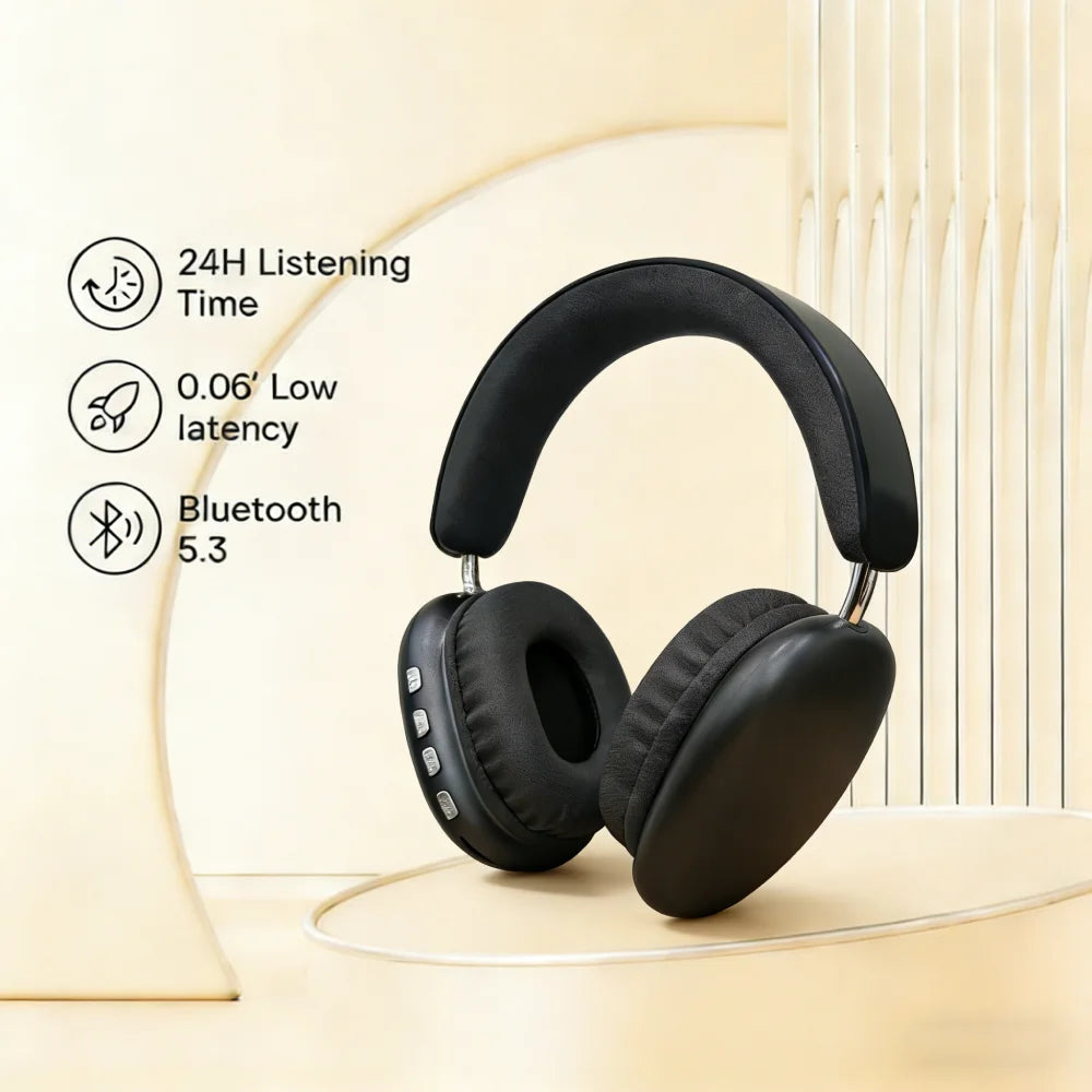 TD-20 Wireless Headphone 3D Spatial Audio Earphone Bluetooth 5.3 Headset 40mm Driver Over Ear Headphone 24H for Mobile Phone PC Beauty World Shop