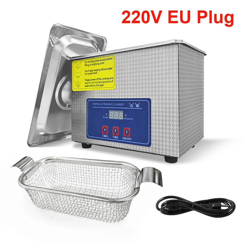 Ultrasonic Cleaner 40KHZ High Frequency Vibration Ultrasonic Washing Bath for Jewelry Watches Denture Glasses Ultrasonic Cleaner Beauty World Shop