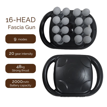42-Heads Fascia Gun High-Frequency Vibration Body Massage Gun Back and Waist Massager Neck Shoulder Massager Muscle masajeador Beauty World Shop