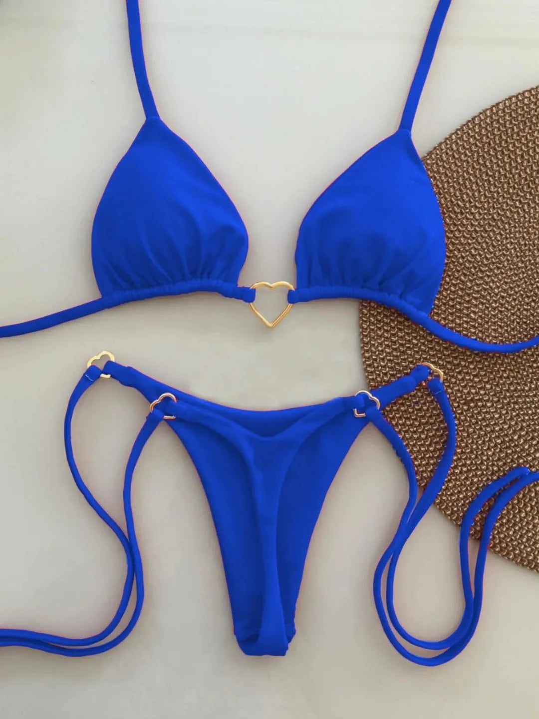 New Solid Color White Bikini Women suit Low Waist Lace-up Fashionable Swimsuit Two-piece Set Beauty World Shop