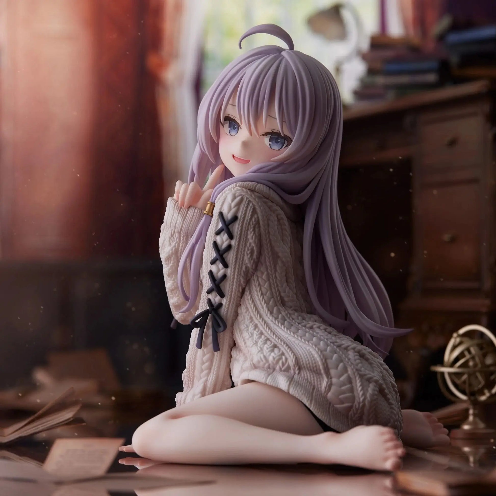 15cm The Journey of Elaina Anime Figure Knit Dress Witch Elaina Action Figure PVC Collection Model Doll Toys for Christmas Gifts Beauty World Shop