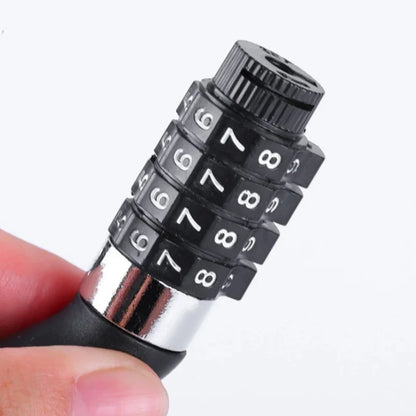 Bicycle Lock Steel Cable Chain Security Password 4 Digit Lock Anti-Theft Combination Number Code Safety Bike Bicycle Accessories Beauty World Shop