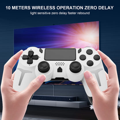 GAMINJA 6-axis Gyroscope Dual Vibration With touch pad Wireless Gamepad Bluetooth Controller For PS4 PS3 Console Computer PC Beauty World Shop