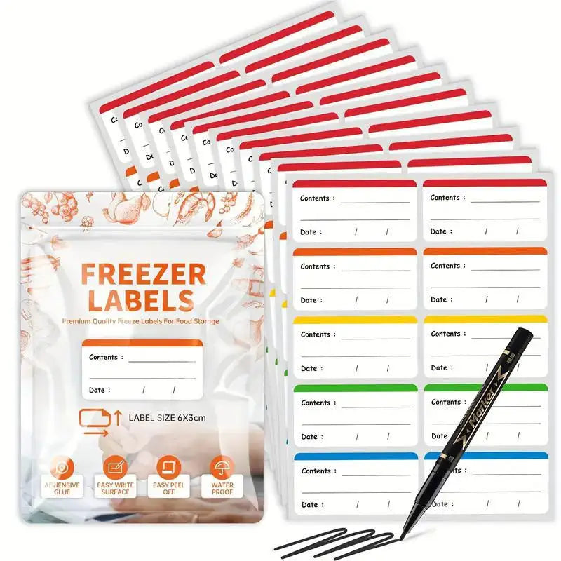100/400 Pieces Colorful Refrigerator Labels Food Storage Labels Stickers for Food Containers Beauty World Shop