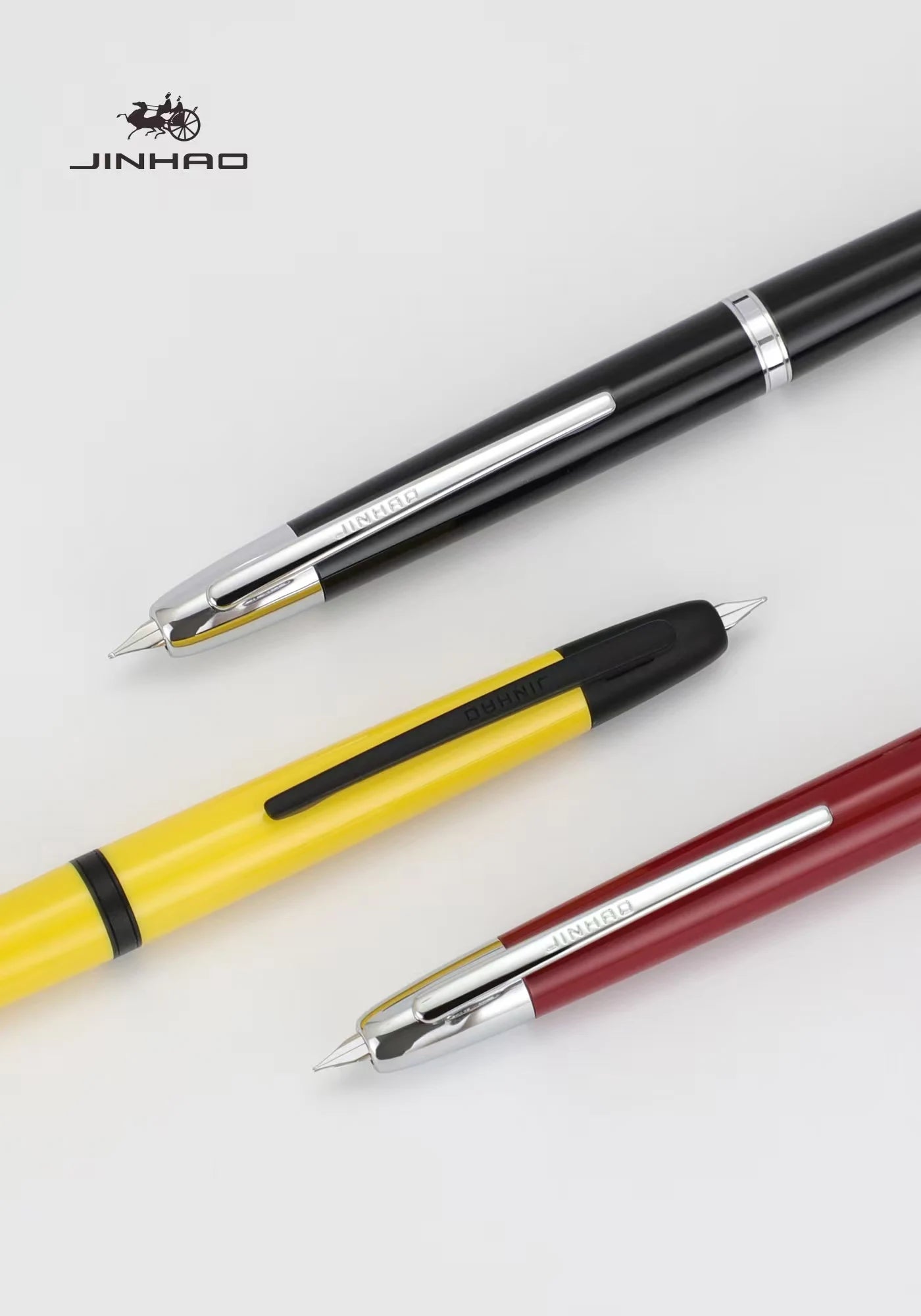 Jinhao 20 Press Retractable Fountain Pen EF/F Nib with Converter Resin Writing Gift Pen Beauty World Shop