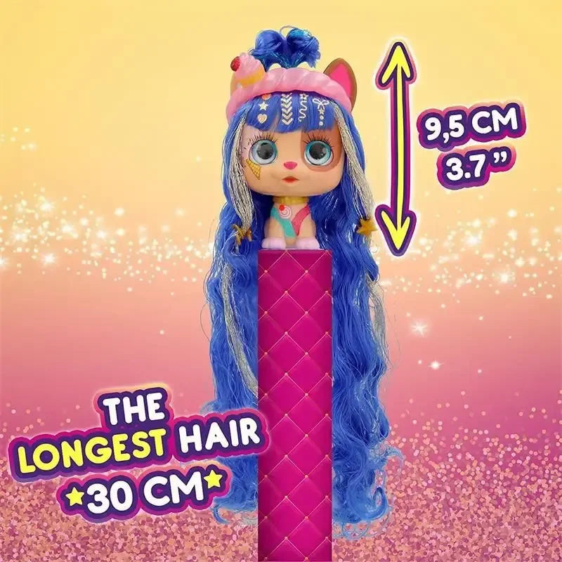 I Love Vip Pets Hairdressing Doll Pet Dog Poodle Surprise Mystery Blind Box Mousse Bottle Braided Hair Female Girls Kid Toy Gift Beauty World Shop